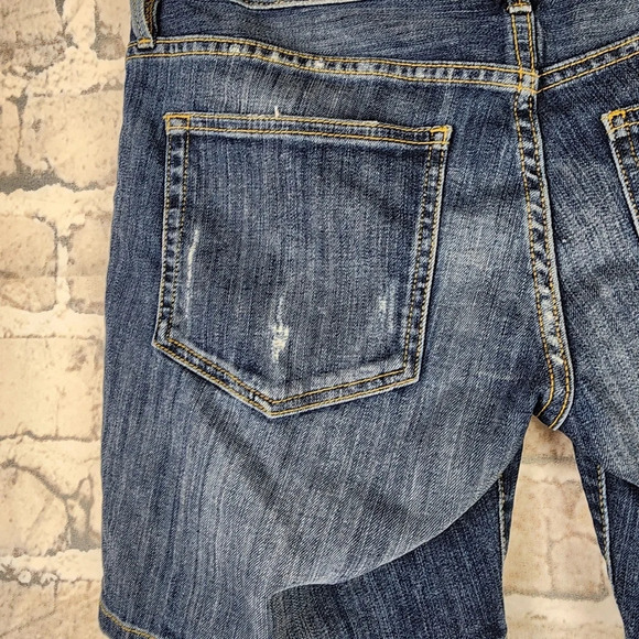 Guess Distressed Button Fly Short Dark Wash 5 Pocket Size  27 - Picture 11 of 14